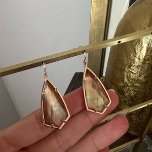 Kendra Scott Rose Gold and Amber Earrings
